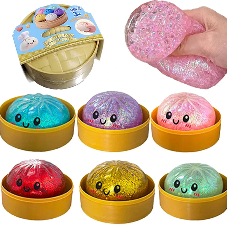 Glitter Dumpling Sensory Squishy Toy