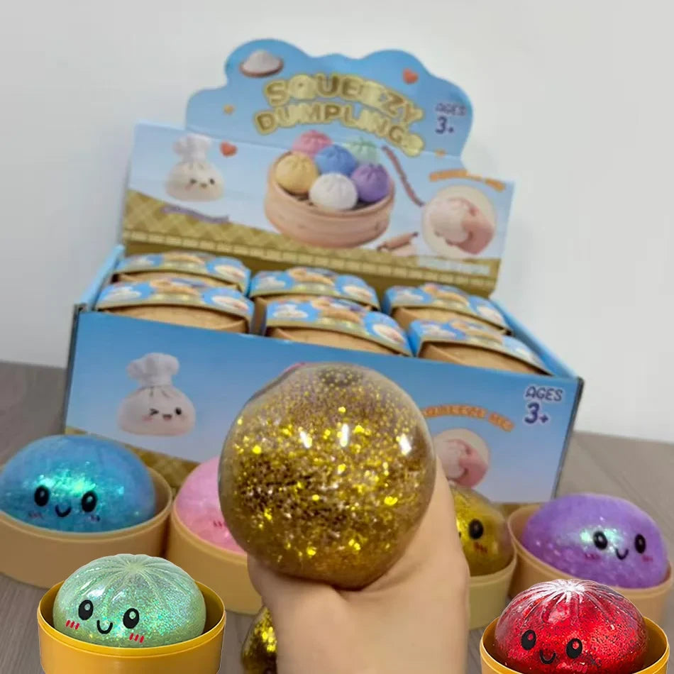 Glitter Dumpling Sensory Squishy Toy