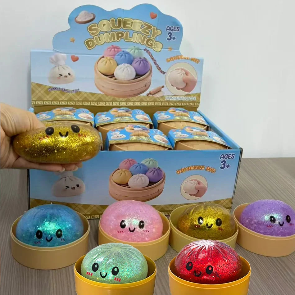 Glitter Dumpling Sensory Squishy Toy