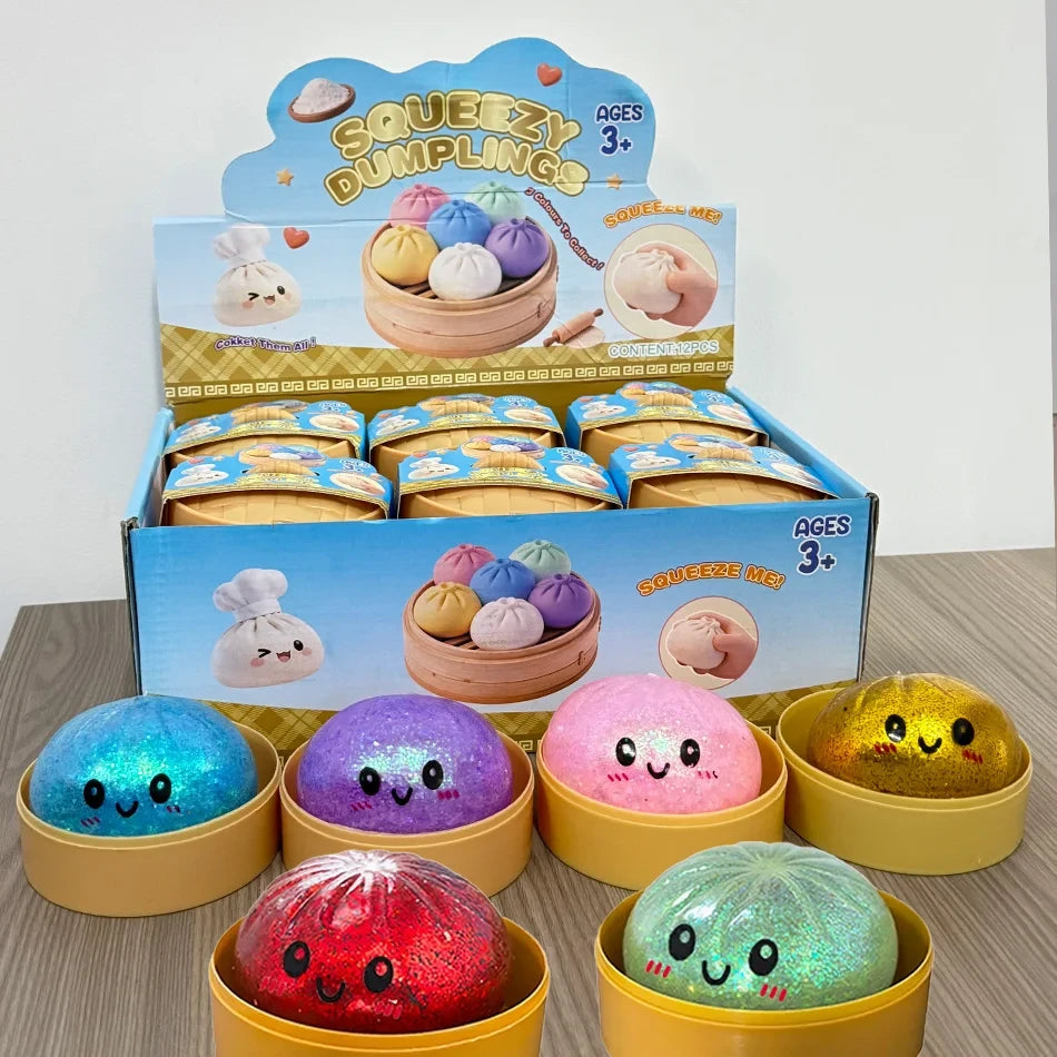 Glitter Dumpling Sensory Squishy Toy