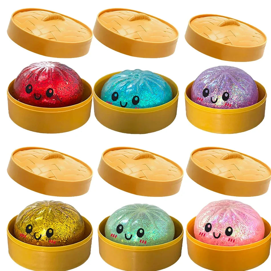Glitter Dumpling Sensory Squishy Toy